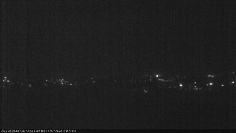 Lake Travis webcam, August 7, 2022 10:45 PM CT