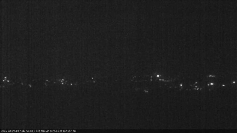 Lake Travis webcam, August 7, 2022 11:00 PM CT