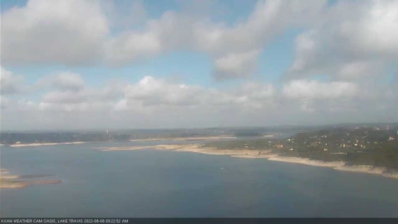 Lake Travis webcam, August 8, 2022 9:25 AM CT