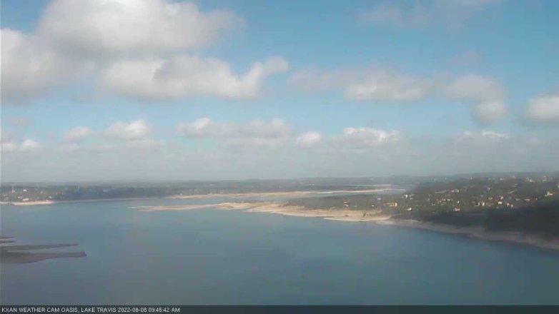 Lake Travis webcam, August 8, 2022 9:45 AM CT