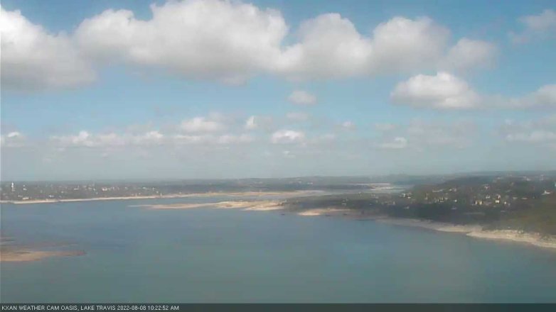 Lake Travis webcam, August 8, 2022 10:25 AM CT