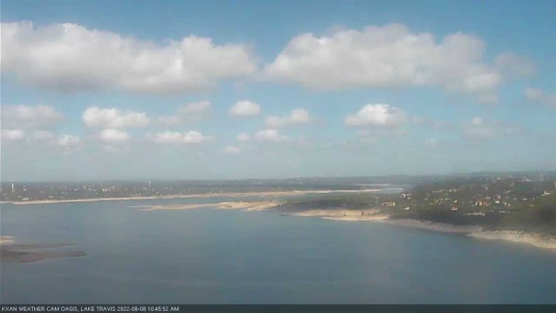 Lake Travis webcam, August 8, 2022 10:45 AM CT