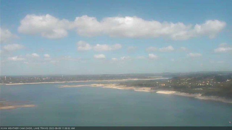 Lake Travis webcam, August 8, 2022 11:00 AM CT