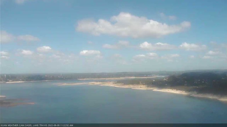 Lake Travis webcam, August 8, 2022 11:25 AM CT