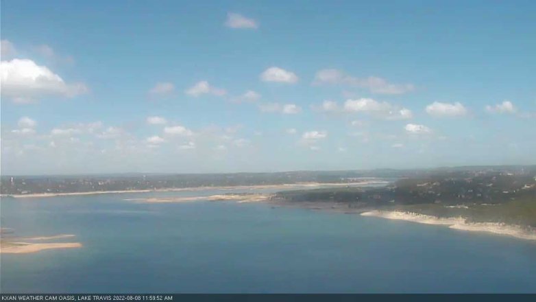 Lake Travis webcam, August 8, 2022 12:00 PM CT
