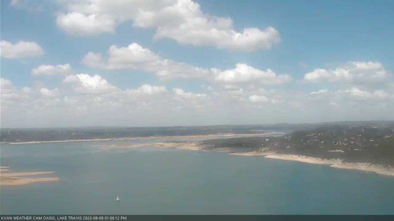 Lake Travis webcam, August 8, 2022 1:00 PM CT