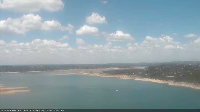 Lake Travis webcam, August 8, 2022 1:25 PM CT