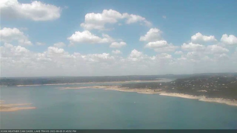 Lake Travis webcam, August 8, 2022 1:45 PM CT