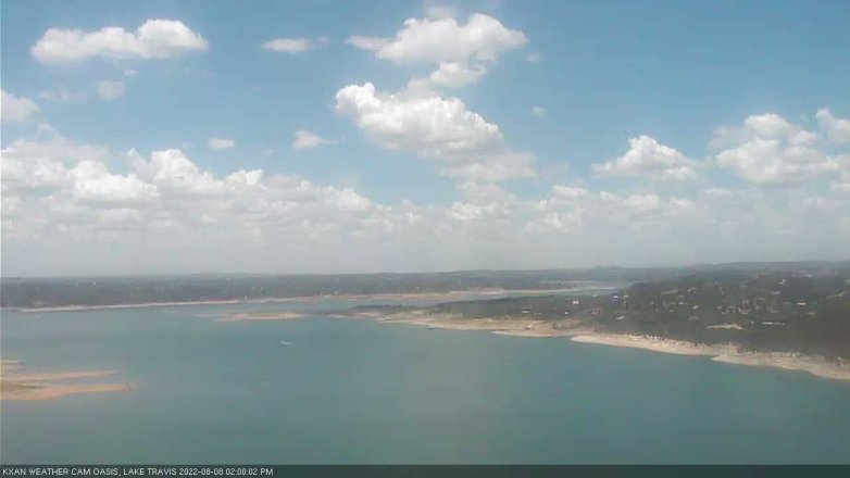 Lake Travis webcam, August 8, 2022 2:00 PM CT