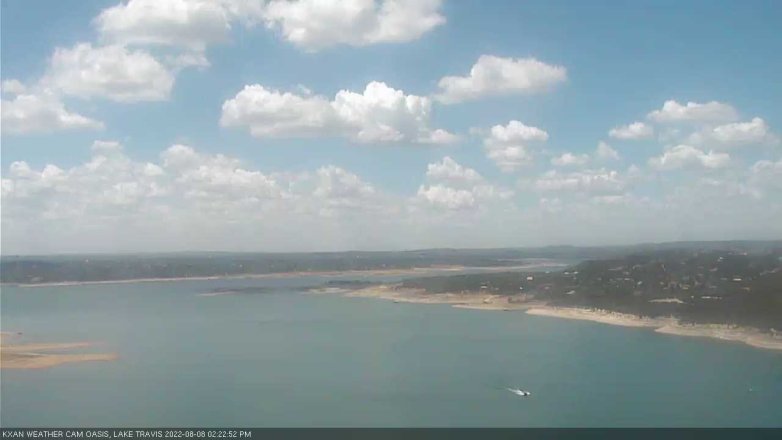 Lake Travis webcam, August 8, 2022 2:25 PM CT