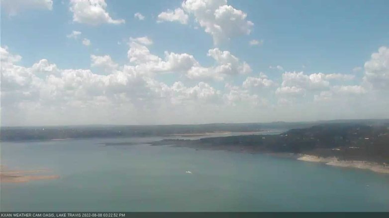 Lake Travis webcam, August 8, 2022 3:25 PM CT
