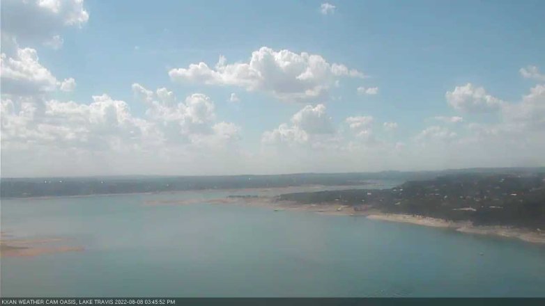 Lake Travis webcam, August 8, 2022 3:45 PM CT