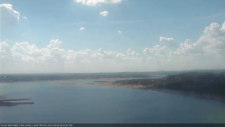 Lake Travis webcam, August 8, 2022 4:25 PM CT