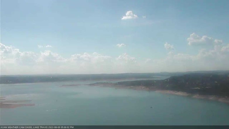 Lake Travis webcam, August 8, 2022 5:00 PM CT