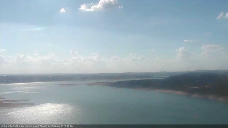 Lake Travis webcam, August 8, 2022 5:25 PM CT