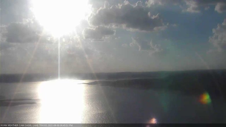 Lake Travis webcam, August 8, 2022 6:45 PM CT