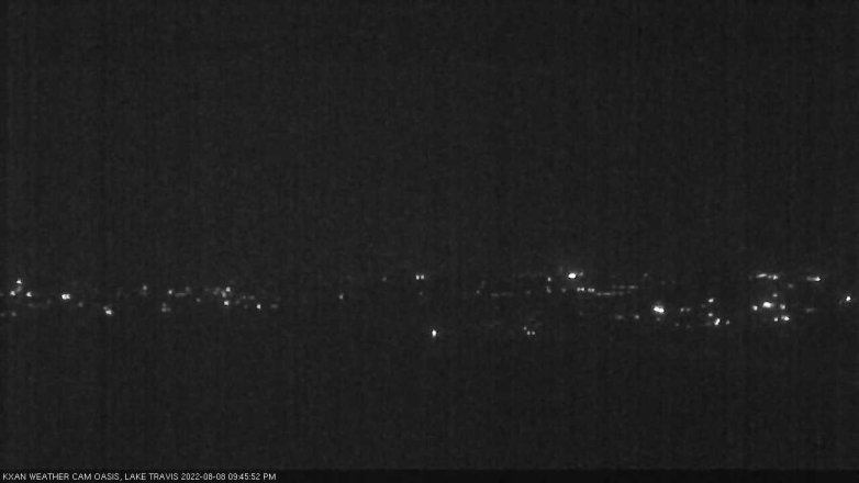 Lake Travis webcam, August 8, 2022 9:45 PM CT