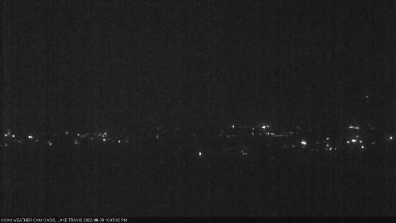 Lake Travis webcam, August 8, 2022 10:45 PM CT