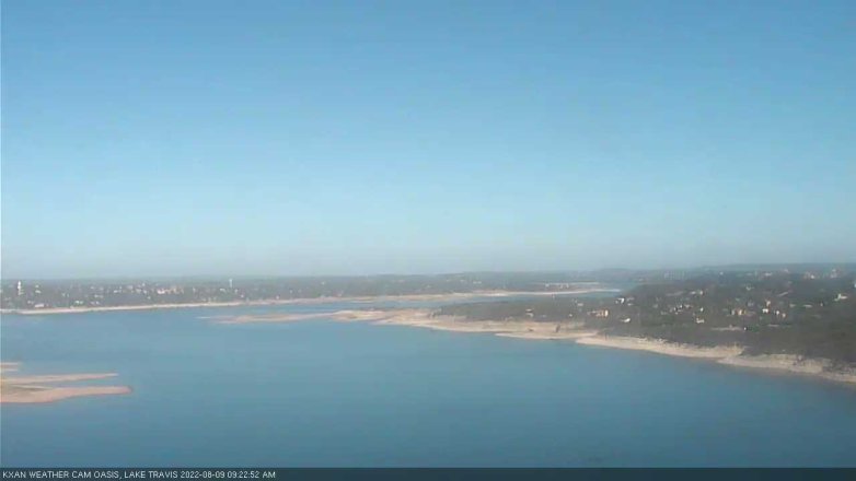 Lake Travis webcam, August 9, 2022 9:25 AM CT