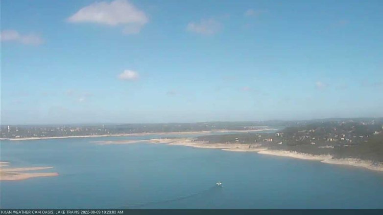 Lake Travis webcam, August 9, 2022 10:25 AM CT