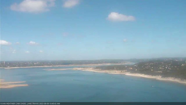 Lake Travis webcam, August 9, 2022 10:45 AM CT