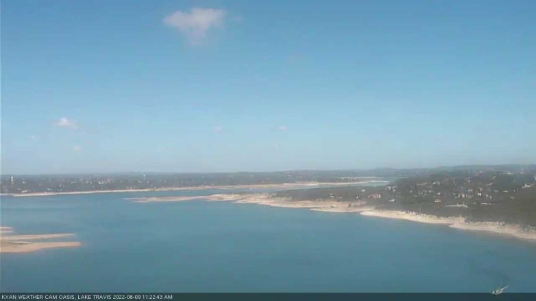Lake Travis webcam, August 9, 2022 11:25 AM CT
