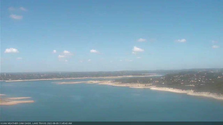Lake Travis webcam, August 9, 2022 11:45 AM CT