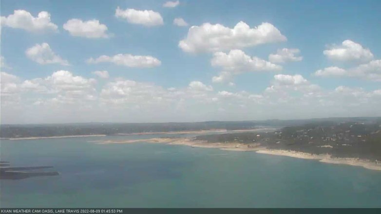 Lake Travis webcam, August 9, 2022 1:45 PM CT
