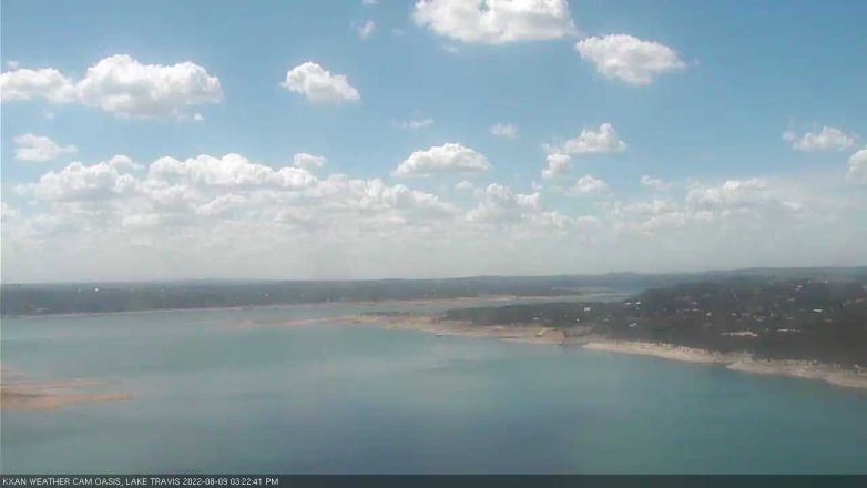 Lake Travis webcam, August 9, 2022 3:25 PM CT