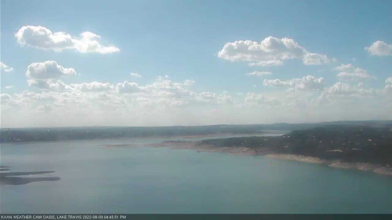 Lake Travis webcam, August 9, 2022 4:45 PM CT