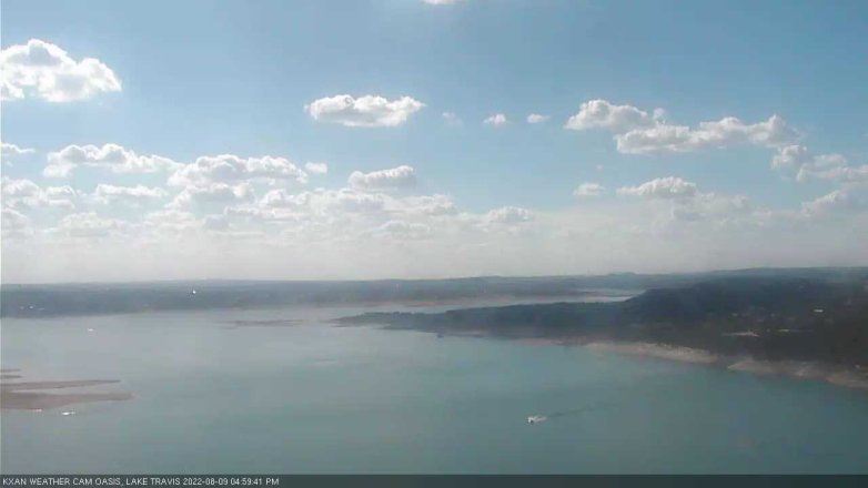Lake Travis webcam, August 9, 2022 5:00 PM CT