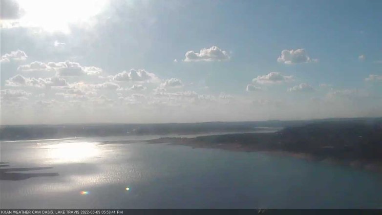 Lake Travis webcam, August 9, 2022 6:00 PM CT
