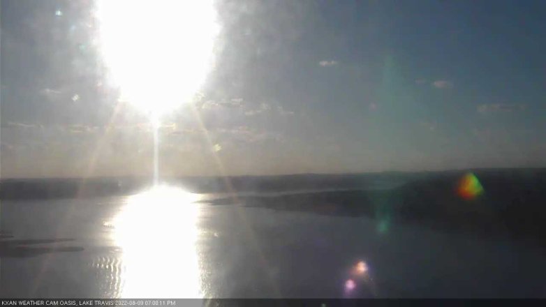 Lake Travis webcam, August 9, 2022 7:00 PM CT