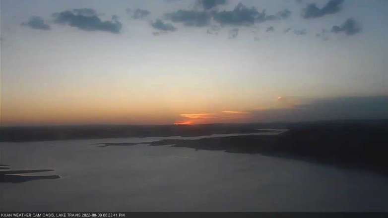 Lake Travis webcam, August 9, 2022 8:25 PM CT