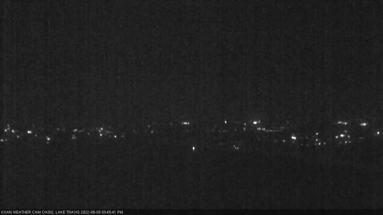 Lake Travis webcam, August 9, 2022 9:45 PM CT