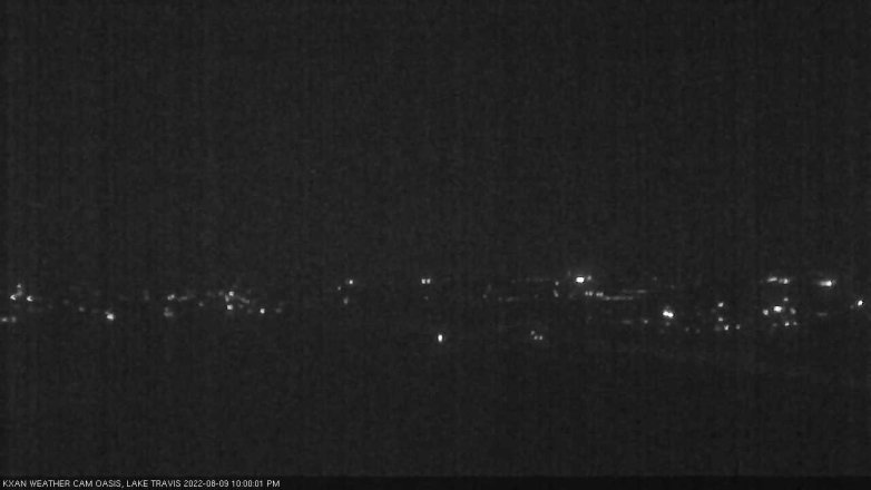 Lake Travis webcam, August 9, 2022 10:00 PM CT