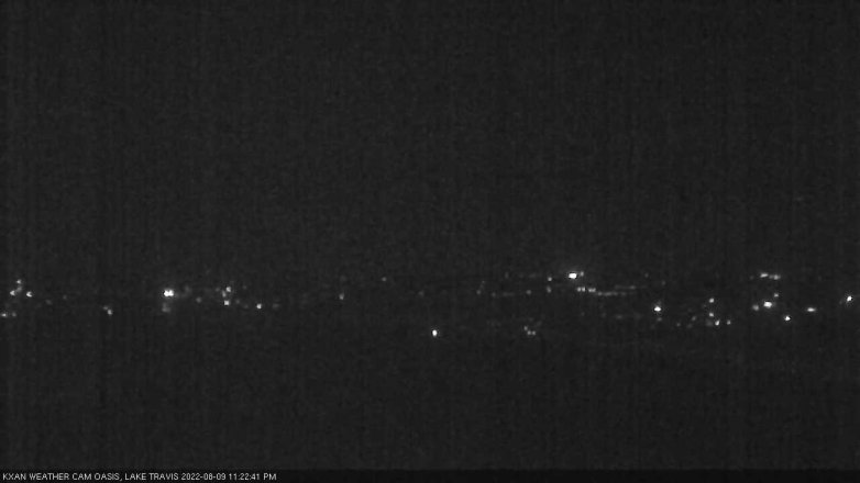 Lake Travis webcam, August 9, 2022 11:25 PM CT