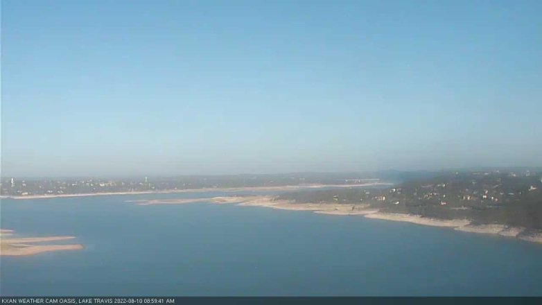 Lake Travis webcam, August 10, 2022 9:00 AM CT