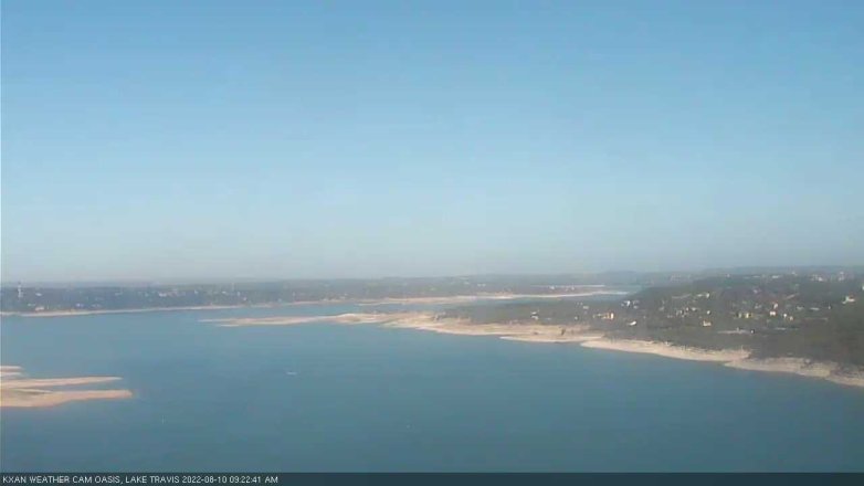 Lake Travis webcam, August 10, 2022 9:25 AM CT