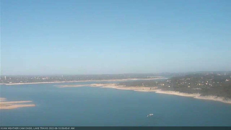 Lake Travis webcam, August 10, 2022 9:45 AM CT