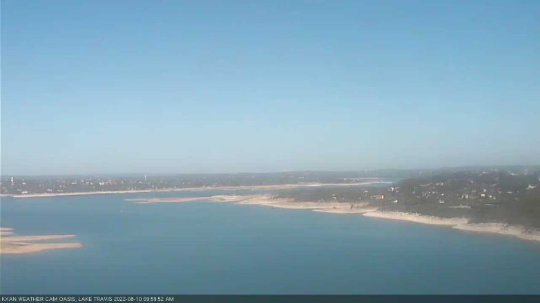 Lake Travis webcam, August 10, 2022 10:00 AM CT