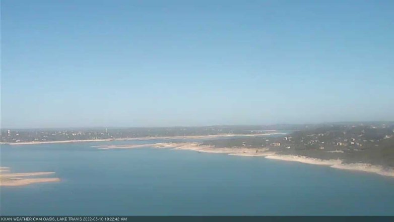 Lake Travis webcam, August 10, 2022 10:25 AM CT