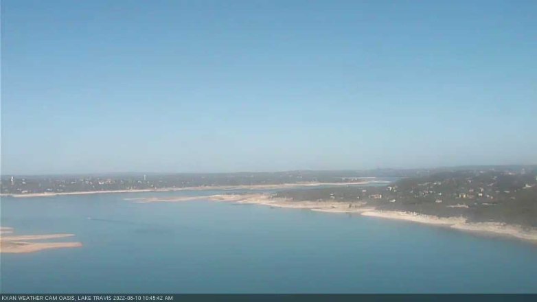 Lake Travis webcam, August 10, 2022 10:45 AM CT