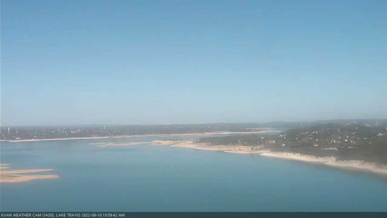 Lake Travis webcam, August 10, 2022 11:00 AM CT