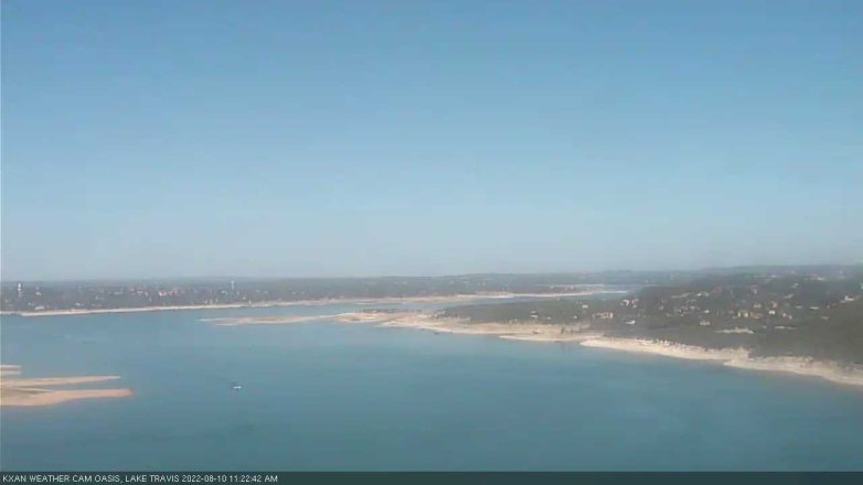 Lake Travis webcam, August 10, 2022 11:25 AM CT