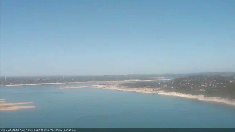 Lake Travis webcam, August 10, 2022 11:45 AM CT