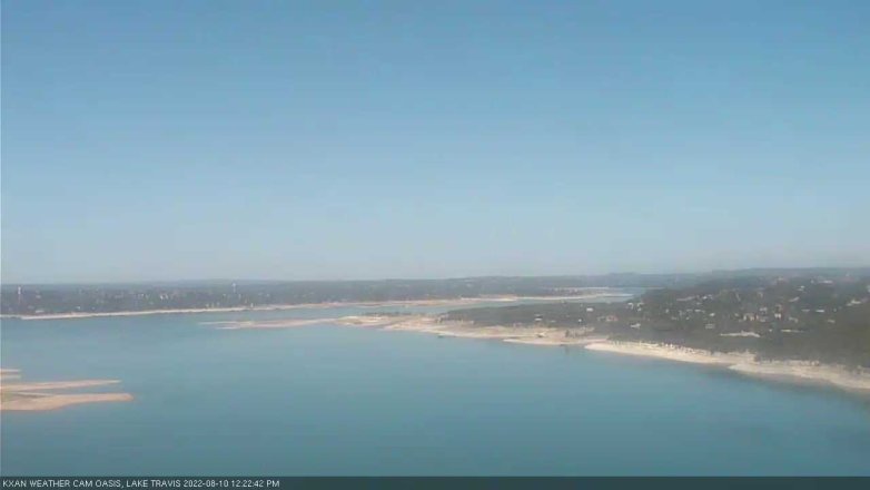 Lake Travis webcam, August 10, 2022 12:25 PM CT
