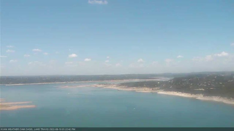 Lake Travis webcam, August 10, 2022 1:25 PM CT