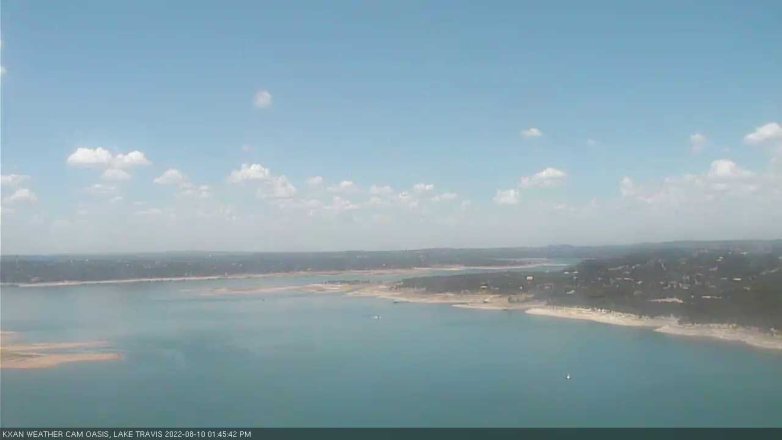 Lake Travis webcam, August 10, 2022 1:45 PM CT
