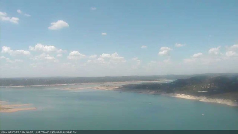 Lake Travis webcam, August 10, 2022 2:00 PM CT